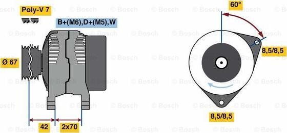 BOSCH 0 986 080 830 - Ģenerators adetalas.lv