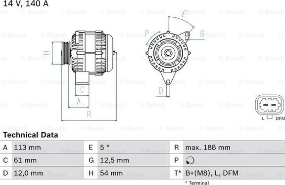 BOSCH 0 986 080 380 - Ģenerators adetalas.lv