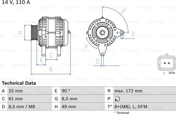 BOSCH 0 986 080 330 - Ģenerators adetalas.lv