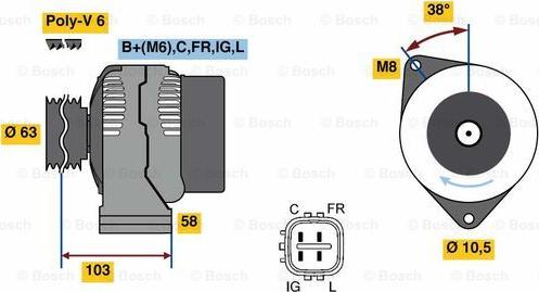 BOSCH 0 986 080 240 - Ģenerators adetalas.lv