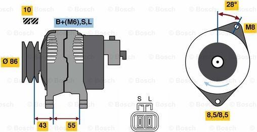 BOSCH 0 986 080 260 - Ģenerators adetalas.lv