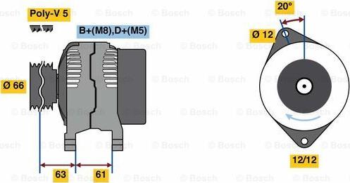 BOSCH 0 986 080 280 - Ģenerators adetalas.lv