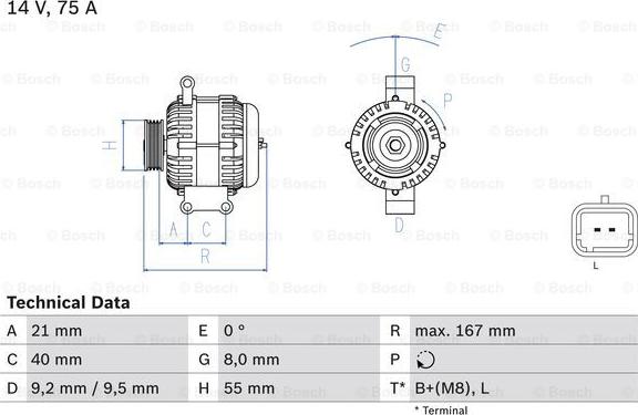 BOSCH 0 986 080 220 - Ģenerators adetalas.lv