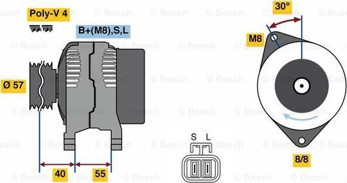 BOSCH 0 986 080 790 - Ģenerators adetalas.lv