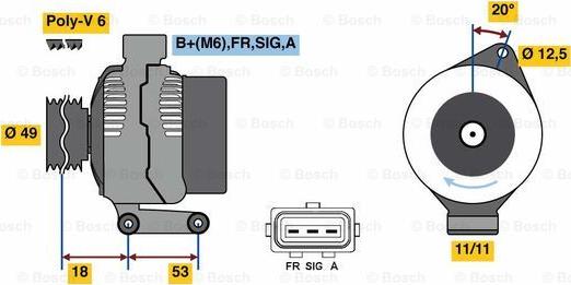 BOSCH 0 986 080 700 - Ģenerators adetalas.lv