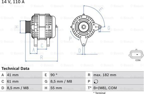 BOSCH 0 986 080 710 - Ģenerators adetalas.lv