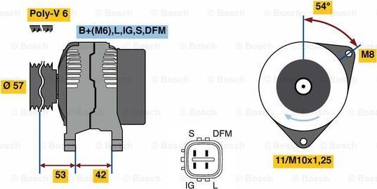 BOSCH 0 986 081 430 - Ģenerators adetalas.lv