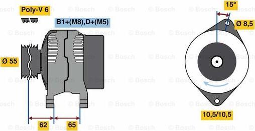 BOSCH 0 986 081 420 - Ģenerators adetalas.lv