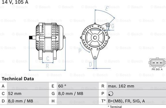 BOSCH 0 986 081 090 - Ģenerators adetalas.lv