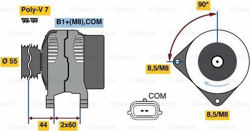 BOSCH 0 986 081 080 - Ģenerators adetalas.lv