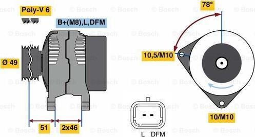 BOSCH 0 986 081 020 - Ģenerators adetalas.lv