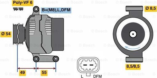 BOSCH 0 986 081 070 - Ģenerators adetalas.lv