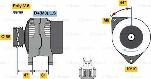 BOSCH 0 986 081 250 - Ģenerators adetalas.lv