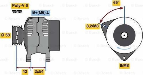 BOSCH 0 986 081 260 - Ģenerators adetalas.lv