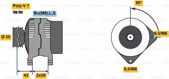 BOSCH 0 986 081 220 - Ģenerators adetalas.lv