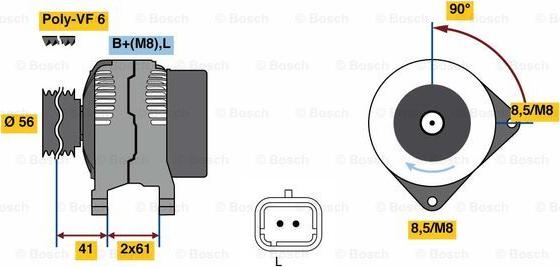 BOSCH 0 986 081 270 - Ģenerators adetalas.lv