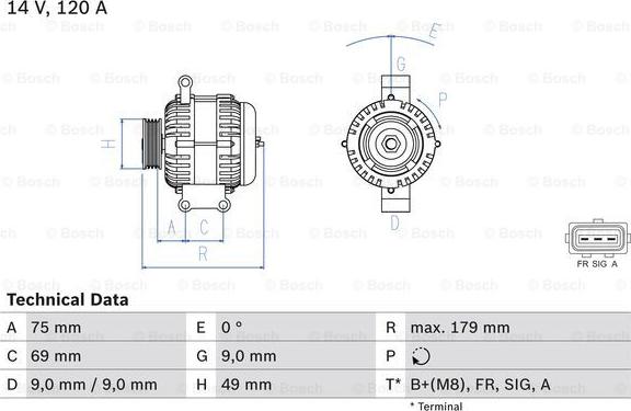 BOSCH 0 986 081 700 - Ģenerators adetalas.lv