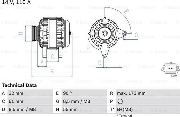 BOSCH 0 986 083 980 - Ģenerators adetalas.lv