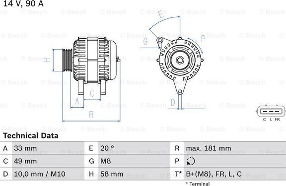 BOSCH 0 986 083 650 - Ģenerators adetalas.lv