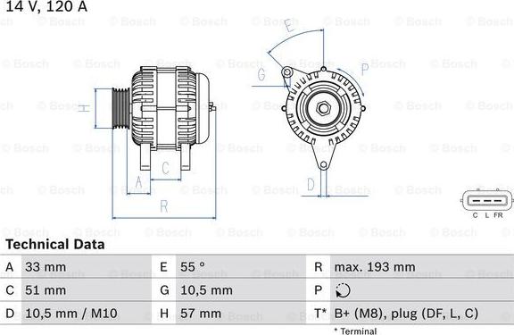 BOSCH 0 986 083 830 - Ģenerators adetalas.lv