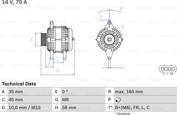 BOSCH 0 986 083 780 - Ģenerators adetalas.lv