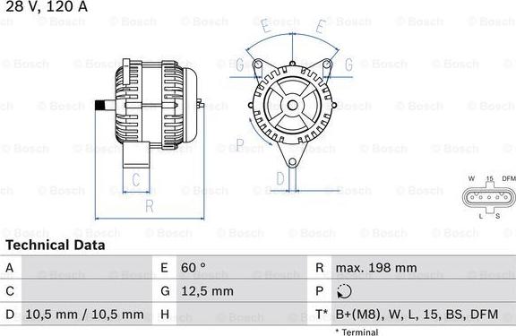 BOSCH 0 986 082 930 - Ģenerators adetalas.lv