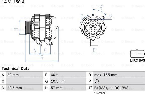 BOSCH 0 986 082 400 - Ģenerators adetalas.lv