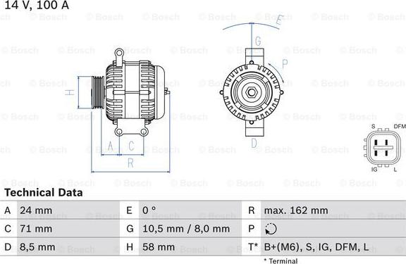 BOSCH 0 986 082 080 - Ģenerators adetalas.lv