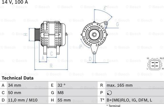 BOSCH 0 986 082 350 - Ģenerators adetalas.lv