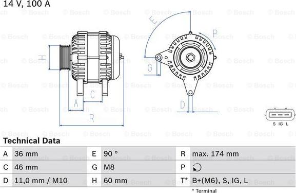 BOSCH 0 986 082 760 - Ģenerators adetalas.lv