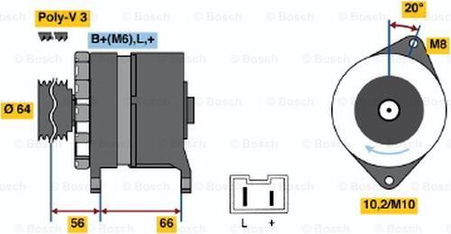 BOSCH 0 986 039 951 - Ģenerators adetalas.lv