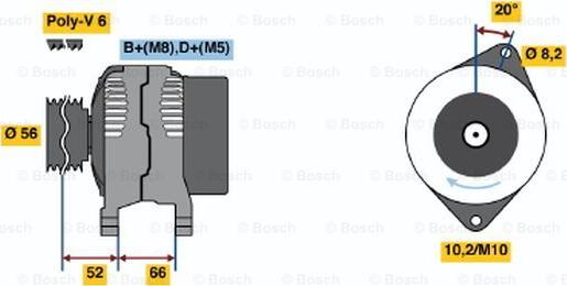 BOSCH 0 986 041 461 - Ģenerators adetalas.lv