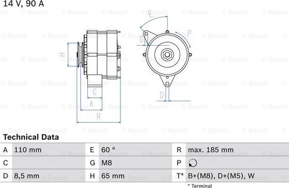 BOSCH 0 986 039 090 - Ģenerators adetalas.lv