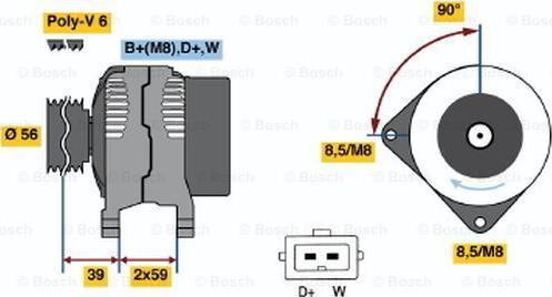 BOSCH 0 986 039 010 - Ģenerators adetalas.lv