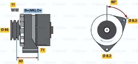 BOSCH 0 986 039 150 - Ģenerators adetalas.lv