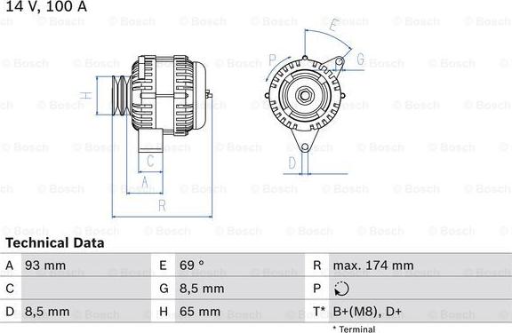 BOSCH 0 986 039 180 - Ģenerators adetalas.lv