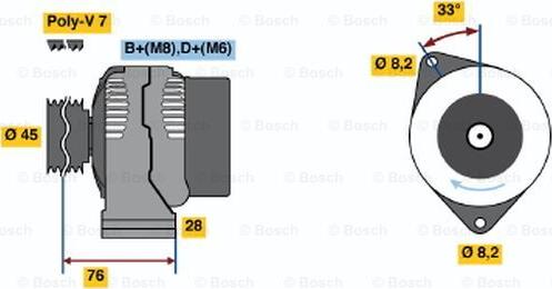 BOSCH 0 986 039 200 - Ģenerators adetalas.lv