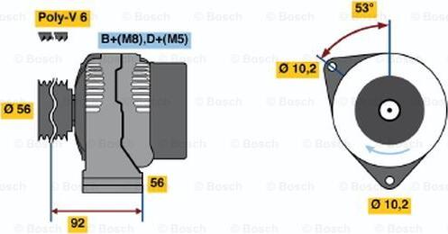 BOSCH 0 986 039 780 - Ģenerators adetalas.lv