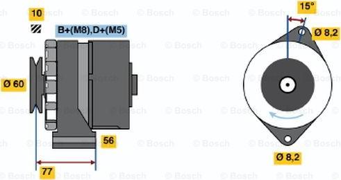 BOSCH 0 986 034 550 - Ģenerators adetalas.lv