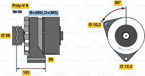 BOSCH 0 986 034 030 - Ģenerators adetalas.lv