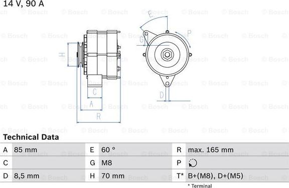 BOSCH 0 986 034 160 - Ģenerators adetalas.lv