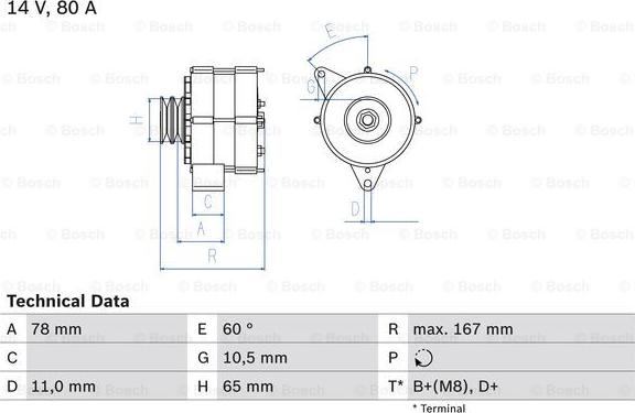 BOSCH 0 986 034 120 - Ģenerators adetalas.lv