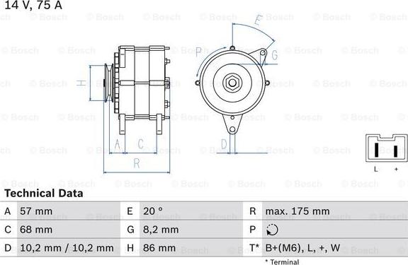 BOSCH 0 986 034 861 - Ģenerators adetalas.lv