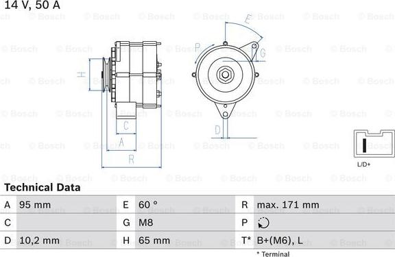 BOSCH 0 986 034 830 - Ģenerators adetalas.lv