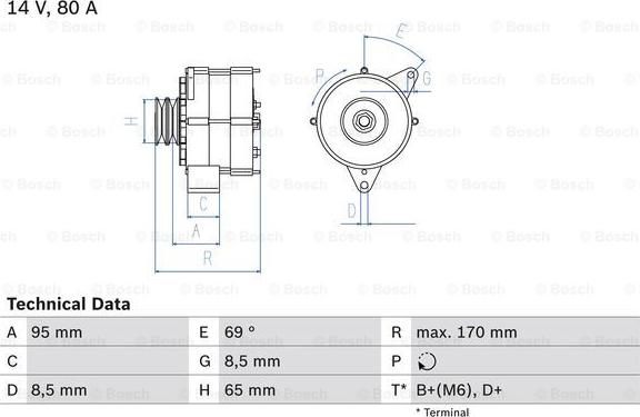 BOSCH 0 986 034 710 - Ģenerators adetalas.lv