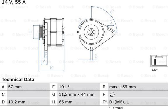 BOSCH 0 986 035 641 - Ģenerators adetalas.lv