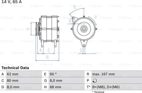 BOSCH 0 986 035 800 - Ģenerators adetalas.lv