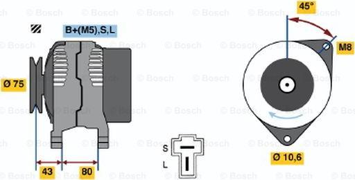 BOSCH 0 986 035 301 - Ģenerators adetalas.lv