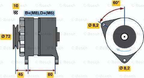 BOSCH 0 986 035 740 - Ģenerators adetalas.lv