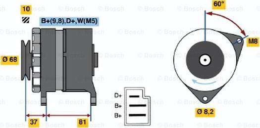 BOSCH 0 986 036 561 - Ģenerators adetalas.lv